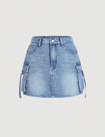 Fusta SHEIN, albastru