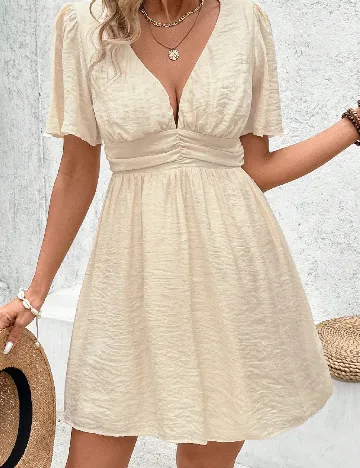 Rochie scurta SHEIN, crem