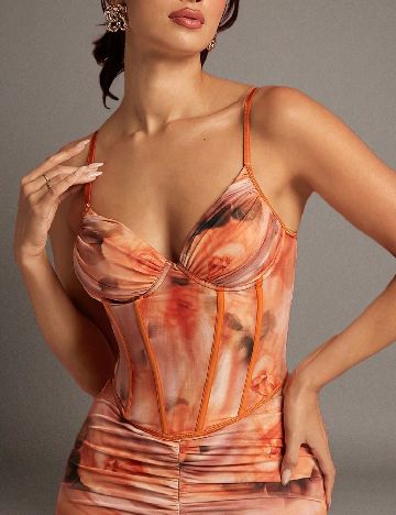 Top SHEIN, portocaliu