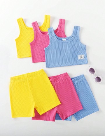 Set compleuri 3 bucati Shein Kids, mix culori