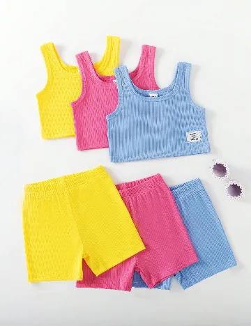 Set compleuri 3 bucati Shein Kids, mix culori