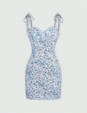 Rochie scurta SHEIN, floral print