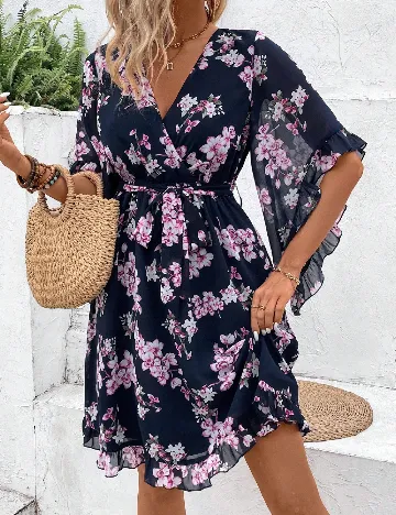 Rochie scurta SHEIN, floral print