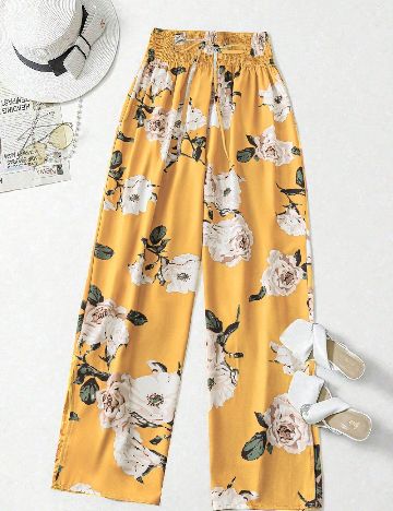 Pantaloni SHEIN CURVE, galben