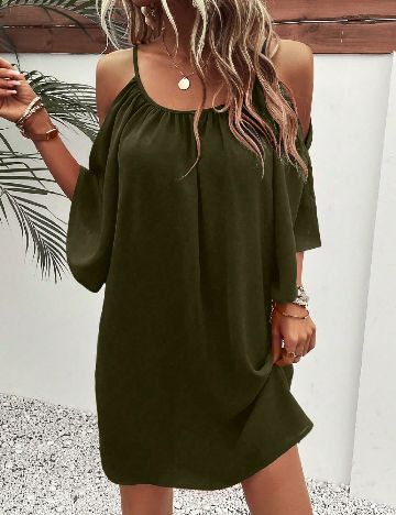 Rochie scurta SHEIN, verde