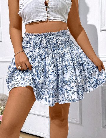 Fusta SHEIN CURVE, albastru