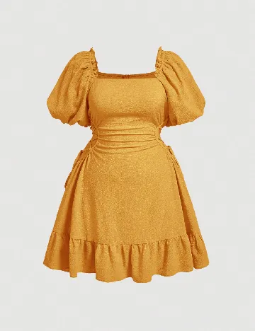 Rochie medie SHEIN CURVE, galben