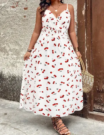 Rochie lunga SHEIN CURVE, alb