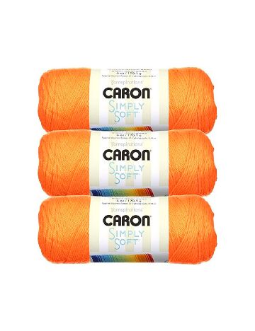 Set ghemuri pentru crosetat 3 bucati Caron, portocaliu