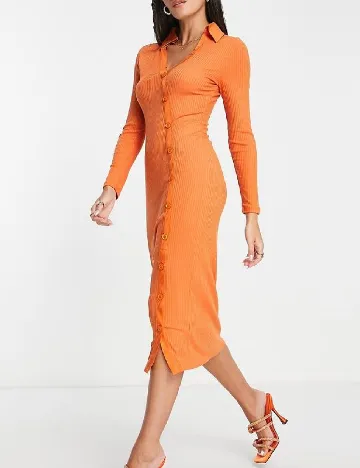 Rochie medie French Connection, portocaliu