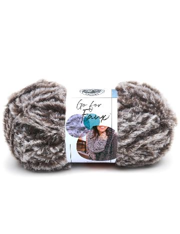 Fir pentru crosetat Lion Brand, gri/maro