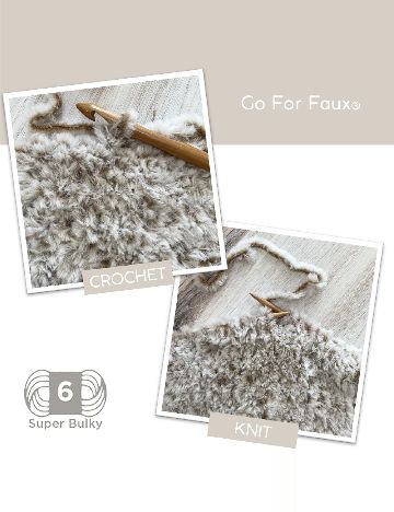 Fir pentru crosetat Lion Brand, gri/maro