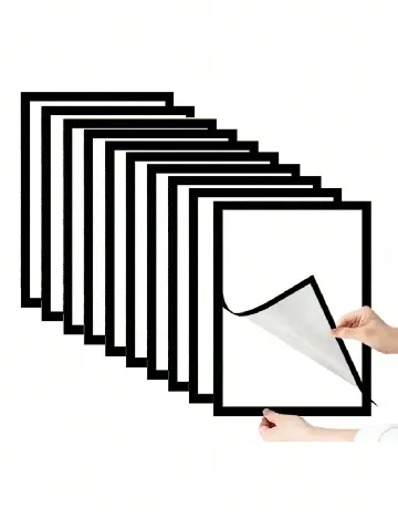 Set rame foto magnetice 5 bucati SHEIN, transparent/negru