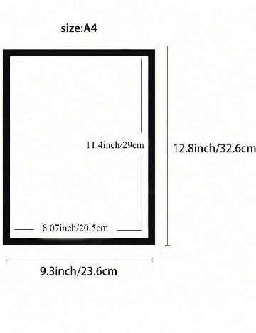 Set rame foto magnetice 5 bucati SHEIN, transparent/negru