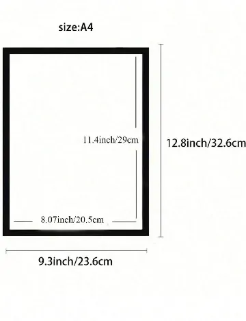 Set rame foto magnetice 5 bucati SHEIN, transparent/negru
