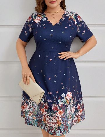Rochie scurta SHEIN CURVE, floral