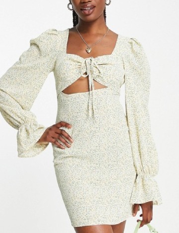 Rochie scurta NAANAA, floral print