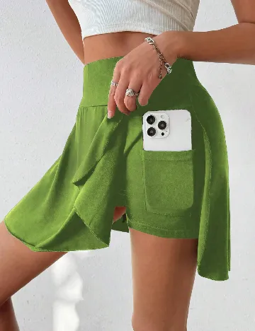 Fusta pantalon SHEIN, verde