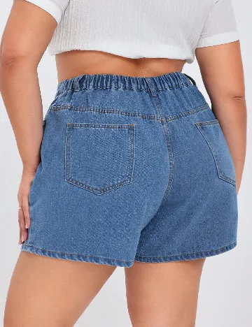 Pantaloni scurti SHEIN CURVE, albastru