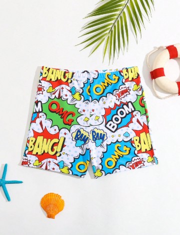 Short de baie Shein Kids, mix culori