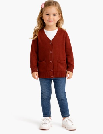 Cardigan Zara, caramiziu