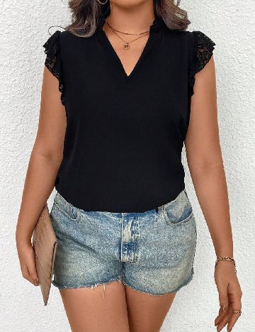 Bluza SHEIN CURVE, negru