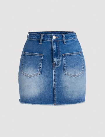 Fusta Shein Kids, albastru