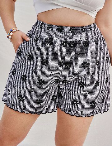 Pantaloni scurti SHEIN CURVE, negru