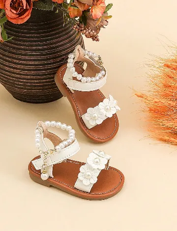 Sandale Shein Kids, alb