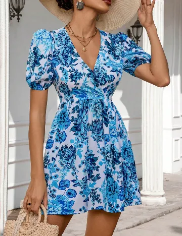 Rochie scurta SHEIN, floral print