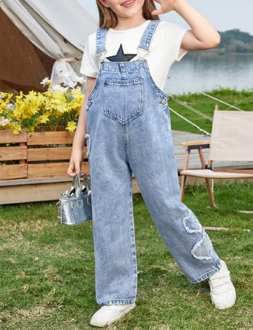 Salopeta Shein Kids, albastru