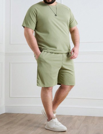 Compleu SHEIN Plus Size Men, verde