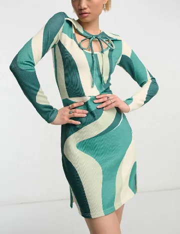Rochie scurta Rebellious, verde