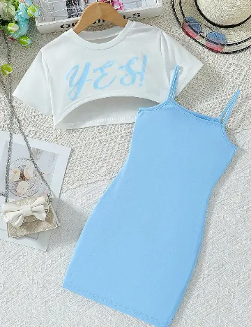 Compleu SHEIN, alb/albastru