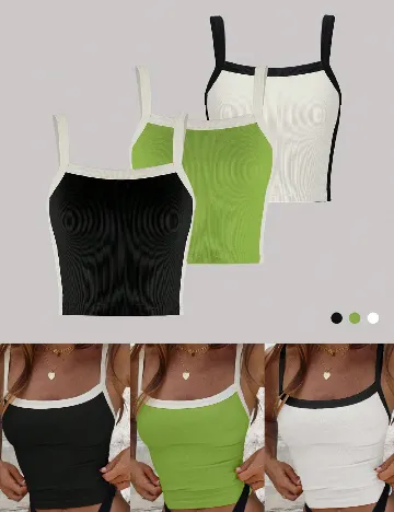 Set topuri 3 bucati SHEIN, mix culori