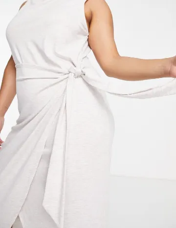 Rochie medie ASOS Curve, ecru