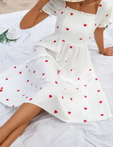 Rochie medie SHEIN, alb