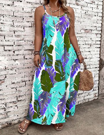 Rochie lunga SHEIN CURVE, mix culori