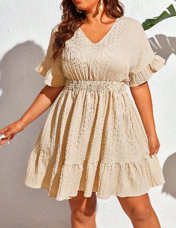 Rochie scurta SHEIN CURVE, bej