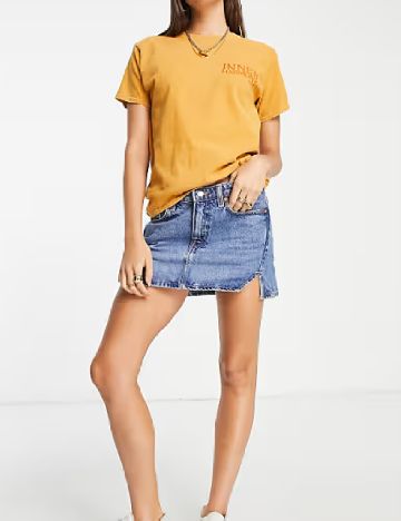 Tricou Top Shop, galben inchis