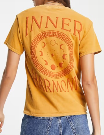 Tricou Top Shop, galben inchis