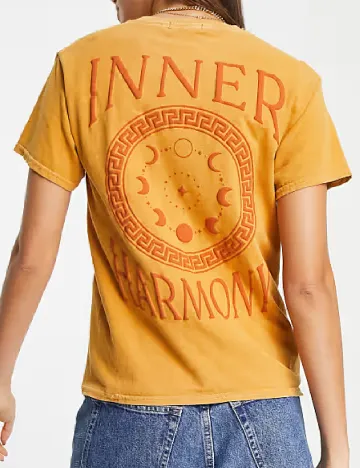 Tricou Top Shop, galben inchis