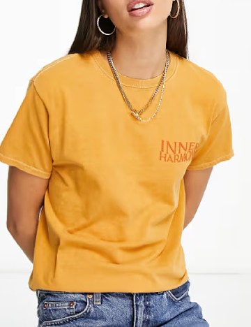 Tricou Top Shop, galben inchis