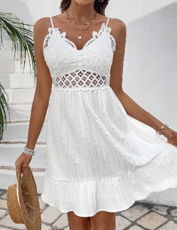 Rochie scurta SHEIN, alb