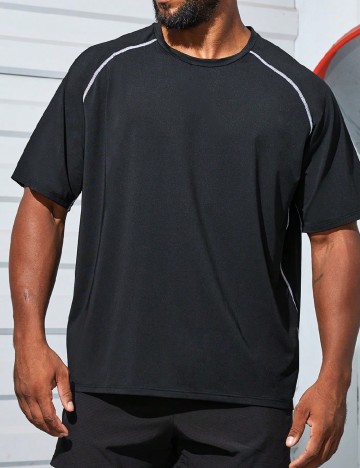 Tricou SHEIN Plus Size Men, negru