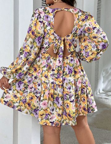 Rochie scurta SHEIN CURVE, floral print