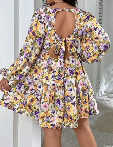 Rochie scurta SHEIN CURVE, floral print