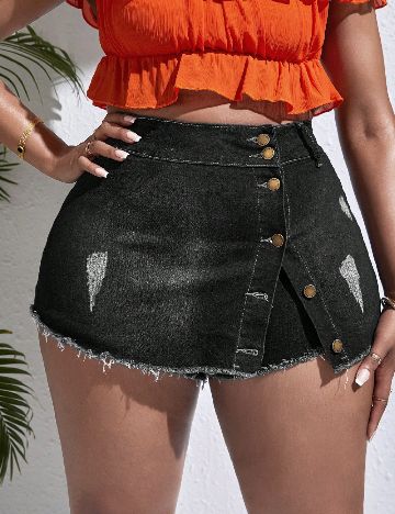 Fusta pantalon SHEIN CURVE, gri inchis