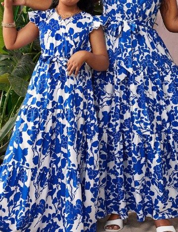 Rochie Shein Kids, albastru/alb