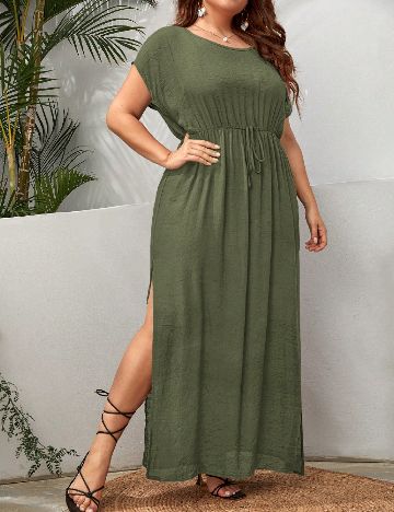 Rochie lunga SHEIN CURVE, verde